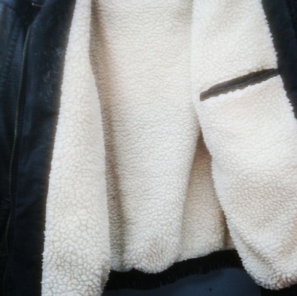 Pagani - Men's Vintage Leather / Wool Bomber Jacket - Picture 5 of 8